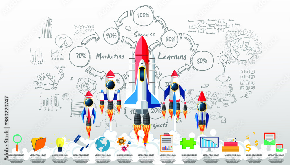 Rocket model for success Creative business thinking,set icon,modern Idea concept vector illustration Infographic template.
Rocket model for success Creative business thinking,set icon,modern Idea concept vector illustration Infographic template.