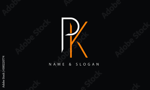 KP, PK, K, P abstract letters logo mpnpgram