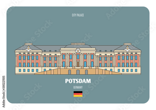City Palace in Potsdam, Germany. Architectural symbols of European cities