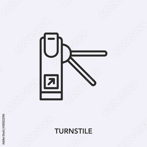 turnstile icon vector sign symbol
