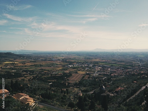 Scenic, travel and rural views in San Antimo, Tuscany, Italy photo