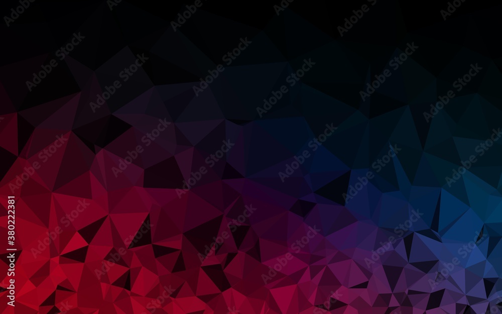 Dark Blue, Red vector low poly texture. Brand new colorful illustration in with gradient. Triangular pattern for your business design. Dark Blue, Red vector low poly texture. Brand new colorful illustration in with gradient. Triangular pattern for your business design.