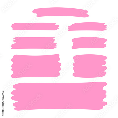 pink stripes brush paint for scribble marker, brushstroke painting pink pastel soft color, pink watercolor brush art, paintbrush pink strip paint