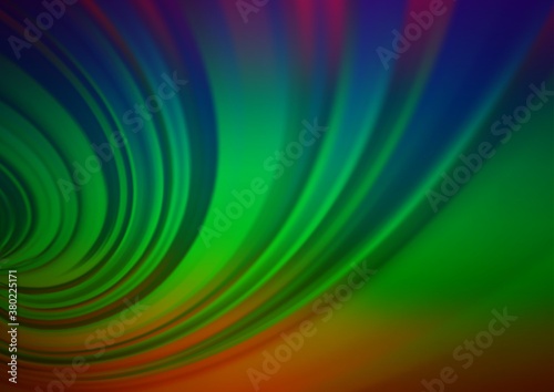 Dark Multicolor, Rainbow vector glossy abstract template. A vague abstract illustration with gradient. Brand new style for your business design.