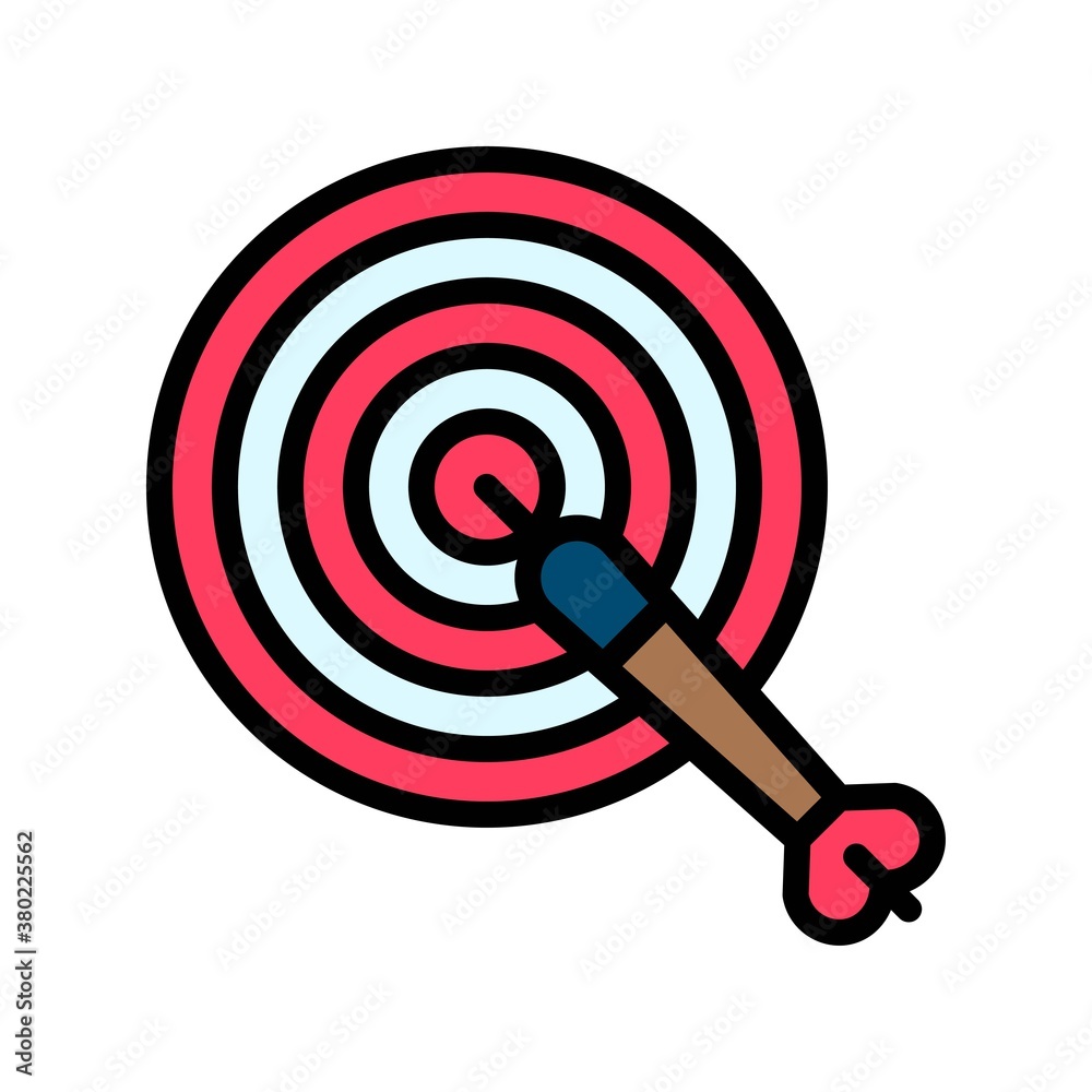 party icons related arrow or pin board with pin and circle game vector with editable stroke, party icons related arrow or pin board with pin and circle game vector with editable stroke,