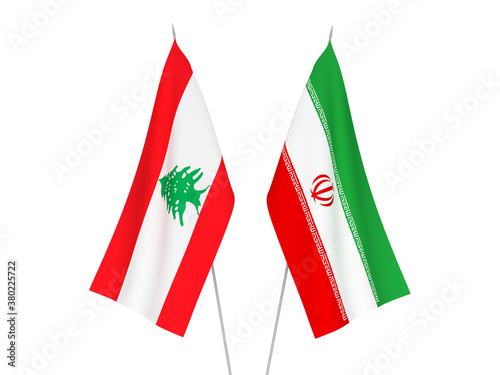 Iran and Lebanon flags