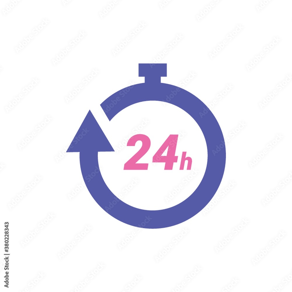 24 hour icon isolated flat illustration graphic design 24 hour icon isolated flat illustration graphic design
