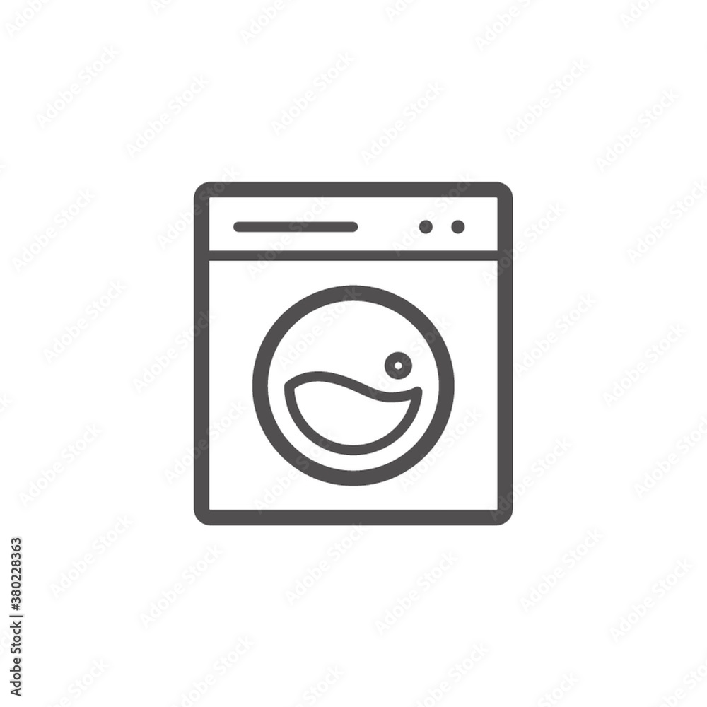 Basic icon washing machine vector isolated flat illustration graphic design