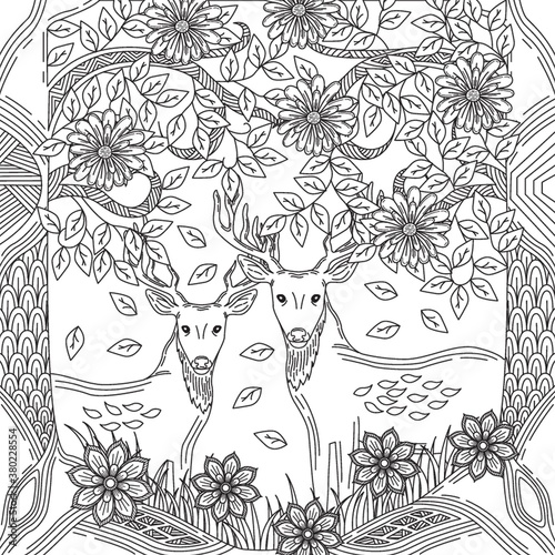 Intricate deer design