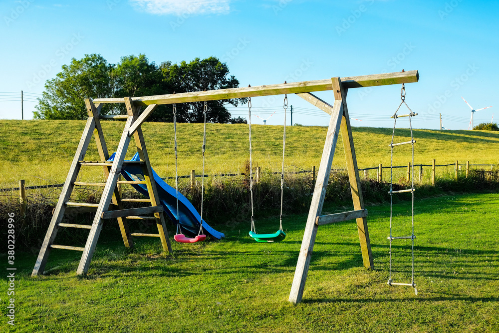 children playground in the garden