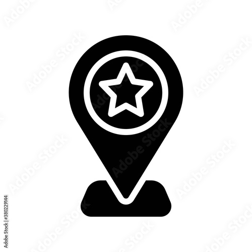 Obraz na płótnie party icons related party location pin with star and place vector with editable stroke w salonie