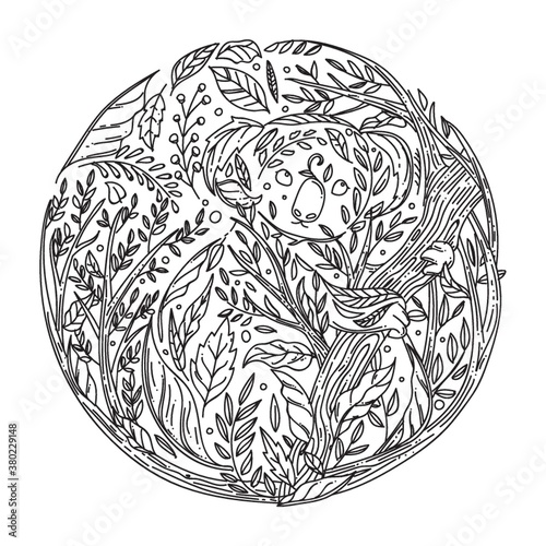 Intricate leaves design