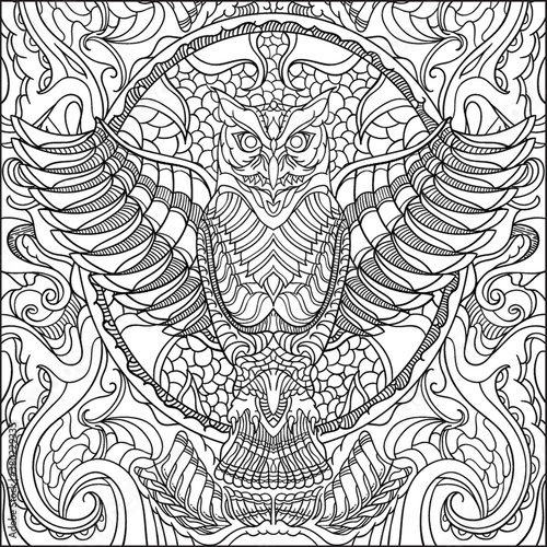 Intricate owl design