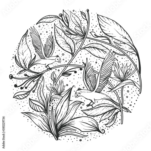 Intricate birds design