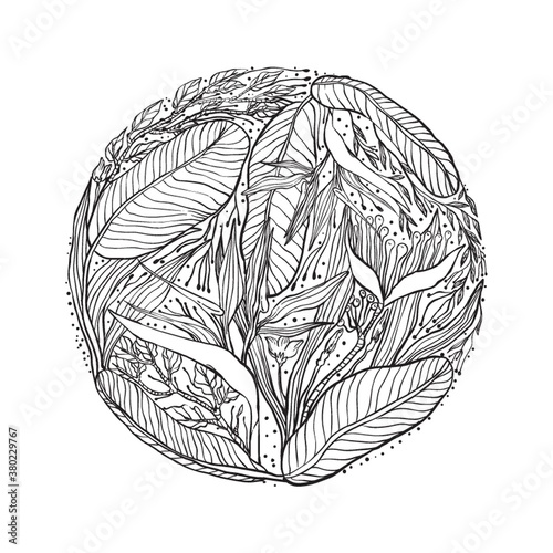 Intricate leaves design