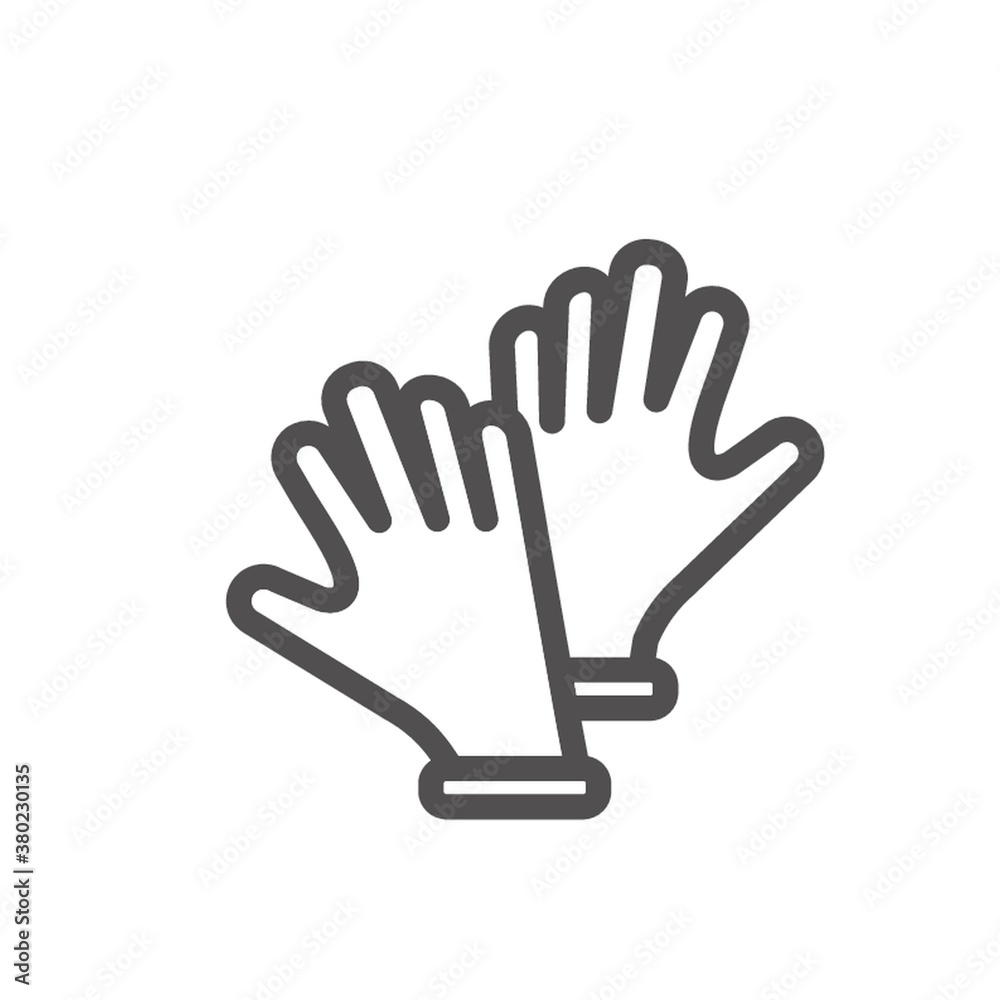 Rubber gloves, cleaning vector illustration Rubber gloves, cleaning vector illustration
