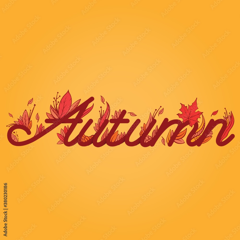 Fototapeta premium Autumn lettering design