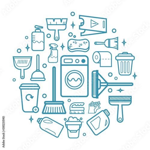 Cleaning icon collection