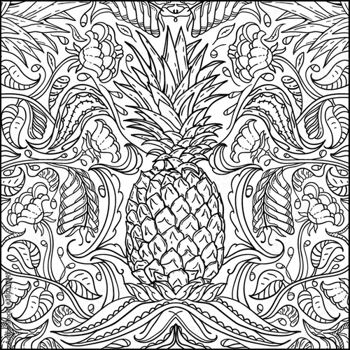 Intricate pineapple design