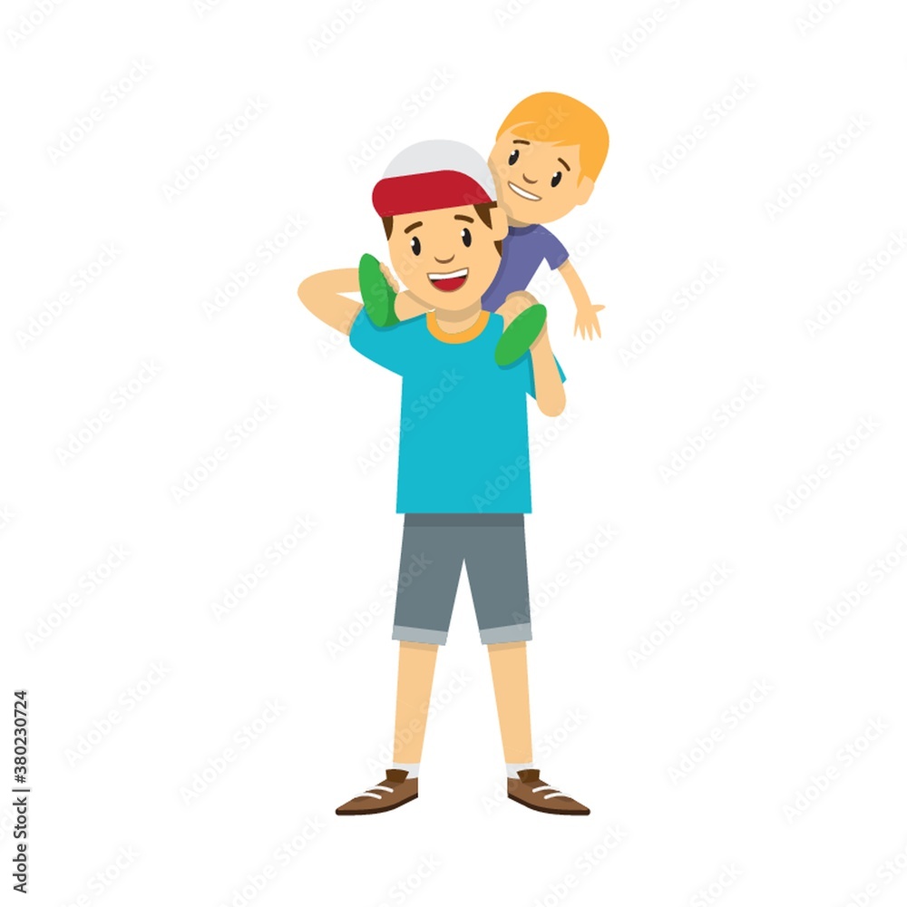 Father and son design illustration Father and son design illustration