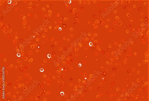 Light Orange vector background with bubbles.