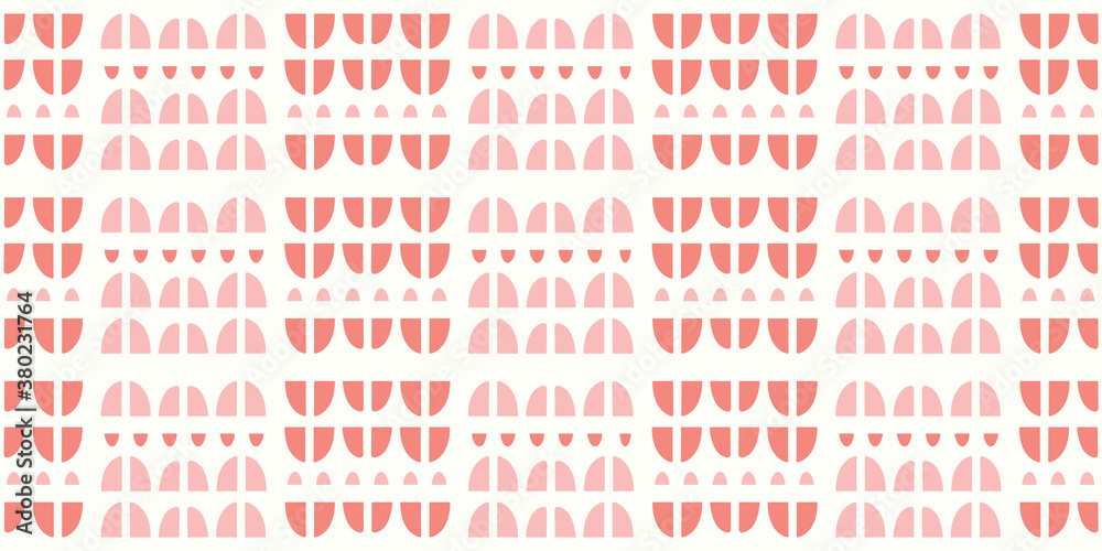 Abstract curve pattern design in pink, Cute vector geometric seamless repeat illustration background. Abstract curve pattern design in pink, Cute vector geometric seamless repeat illustration background.