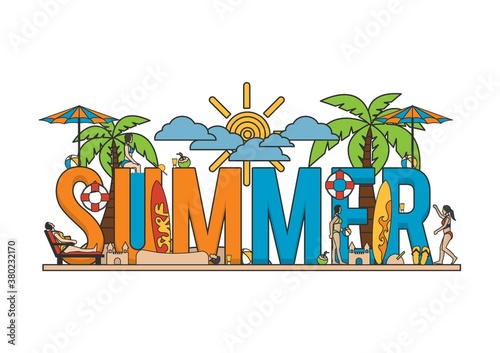 A summer lettering design