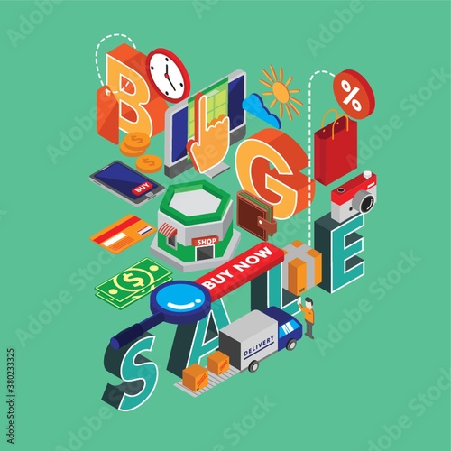 big sale lettering design
