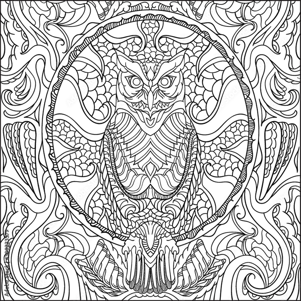 Intricate owl design Intricate owl design