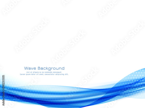 Decorative modern blue wave design background