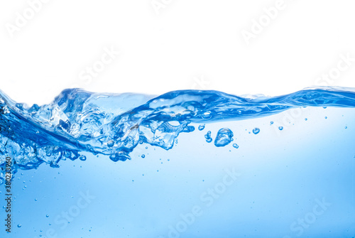 Blue water wave isolated on white background © add