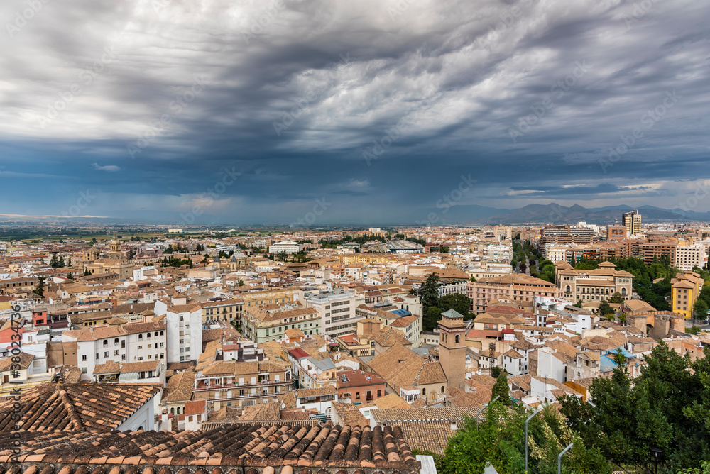 view of Granada from the Albaicin neighborhood