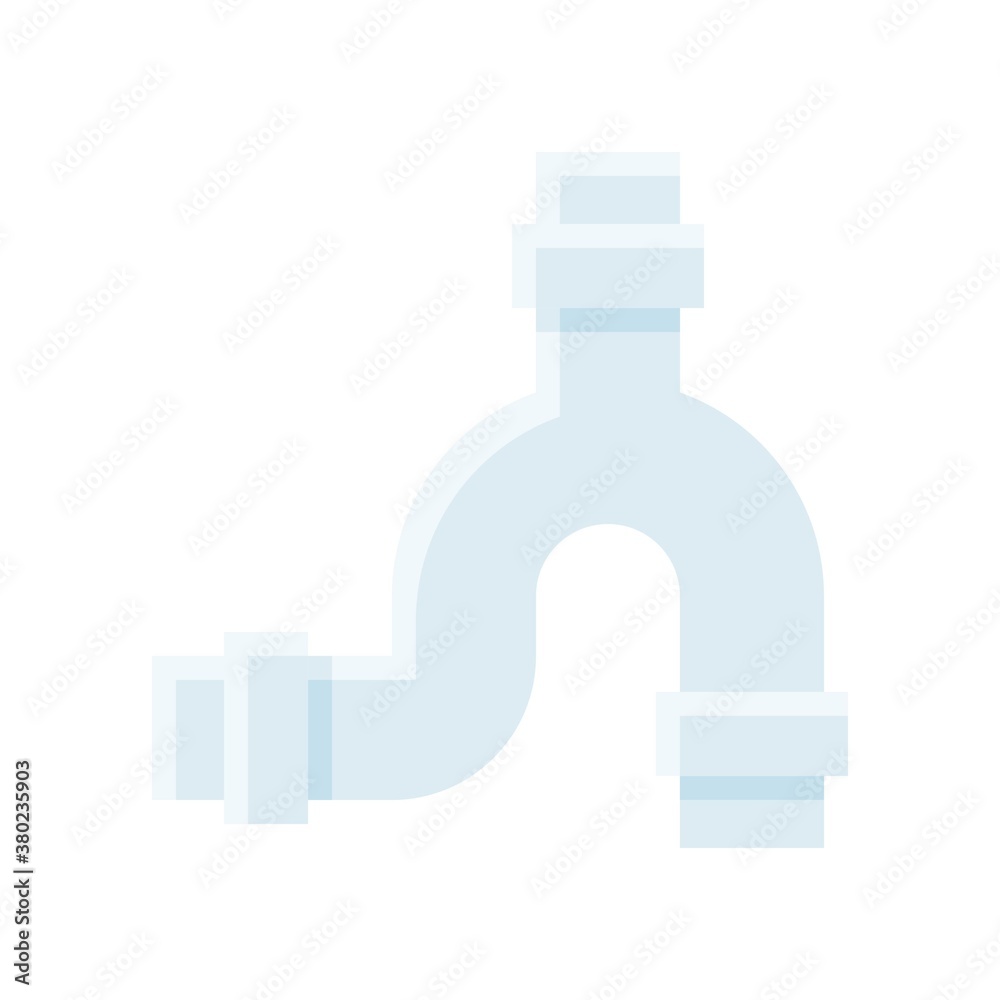 Obraz premium plumber icons related water pipe or pipe line with nuts vector in flat style,