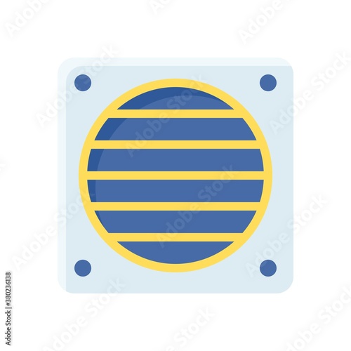 plumber icons related air ventilation or extractor with screw vector in flat style,