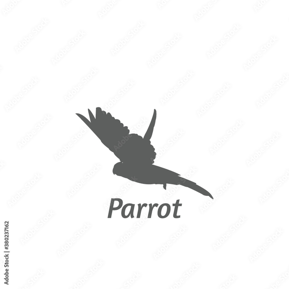 Fototapeta premium Silhouette of a parrot