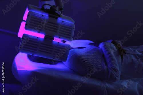 The doctor makes intramuscular injections of botulinum toxin