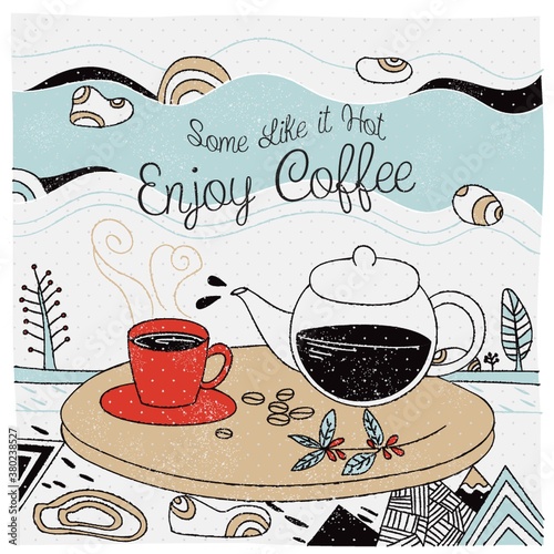 Foto Some like it hot coffee design