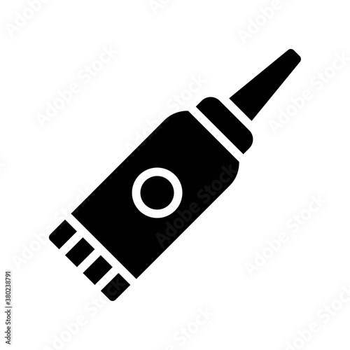 plumber icons related plumber cilicone tube with circle vector in solid design,