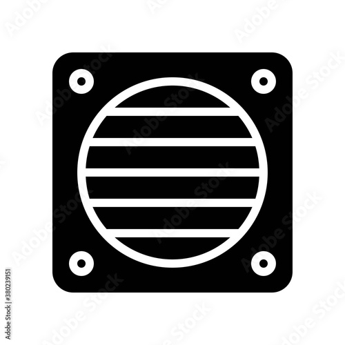 plumber icons related air ventilation or extractor with screw vector in solid design,