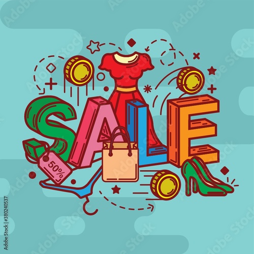 sale lettering design