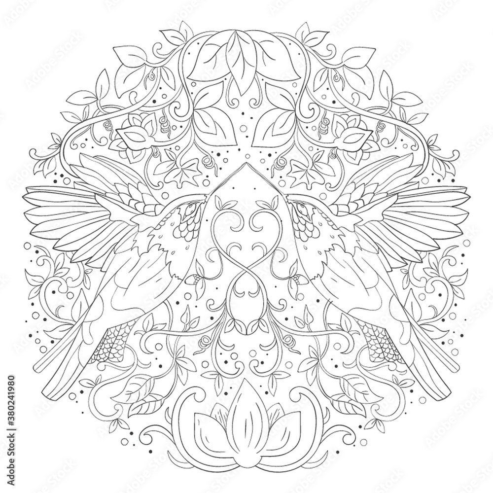 Fototapeta premium intricate birds design