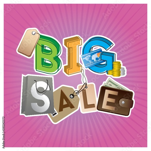 big sale lettering design