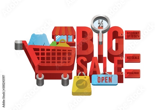 big sale lettering design
