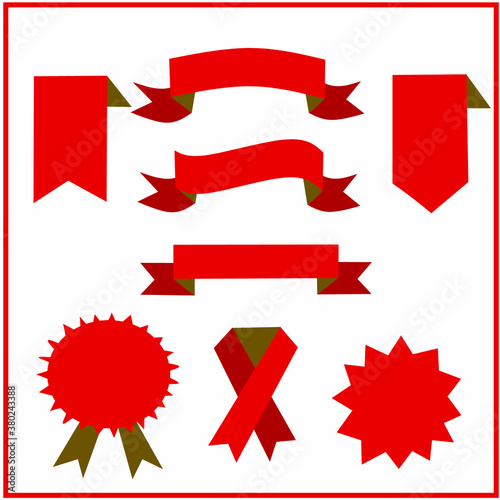 Elements from of a set of ribbons for inscriptions. Stars. Cloud for words and thoughts. Vintage. Labels, stickers, banners, tags banners. Vector illustration.