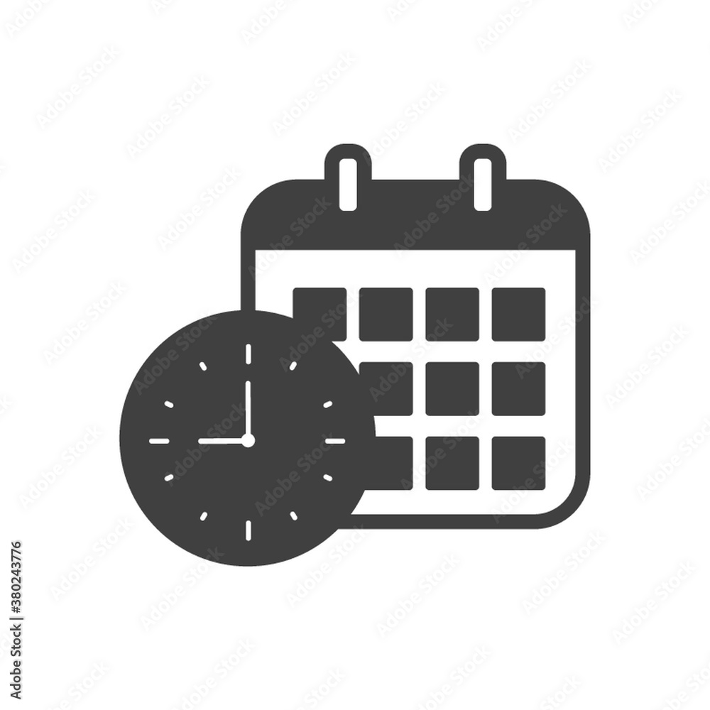 Clock And Calendar Icon Stock Vector Adobe Stock clock-and-calendar-icon-stock-vector-adobe-stock