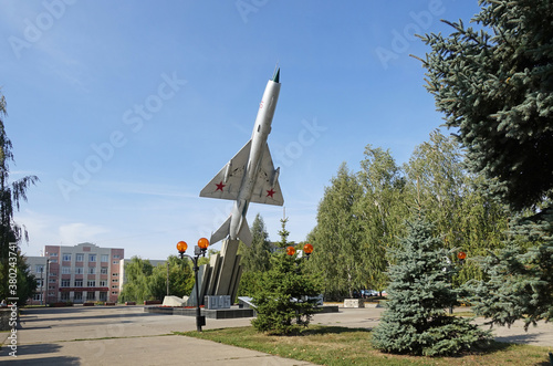 Tambov, Russia. September 5, 2020.Airplane in Victory Park in Tambov