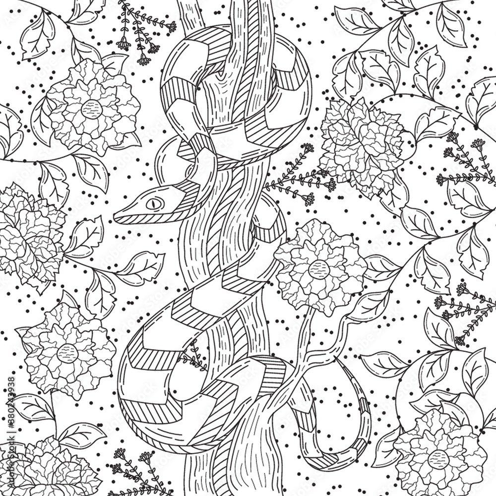 intricate snake design