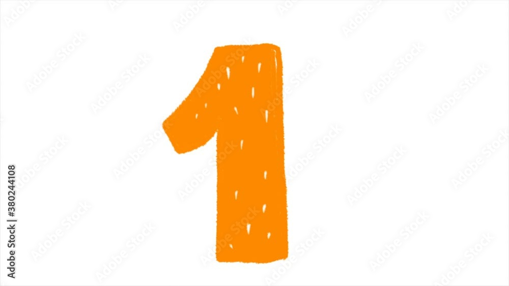 animation of words 123 go!. Hand drawn frame by frame animation