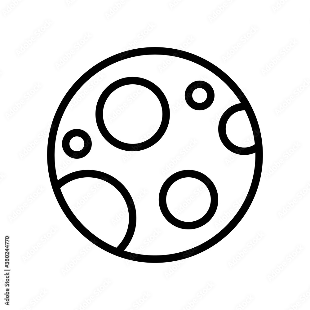 space or planet related moon planet with circles vector in lineal style, space or planet related moon planet with circles vector in lineal style,