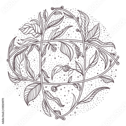 intricate leaves design